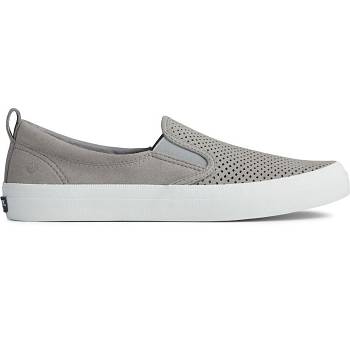 Sperry Crest Twin Gore Perforated Siva - Damske Slip On